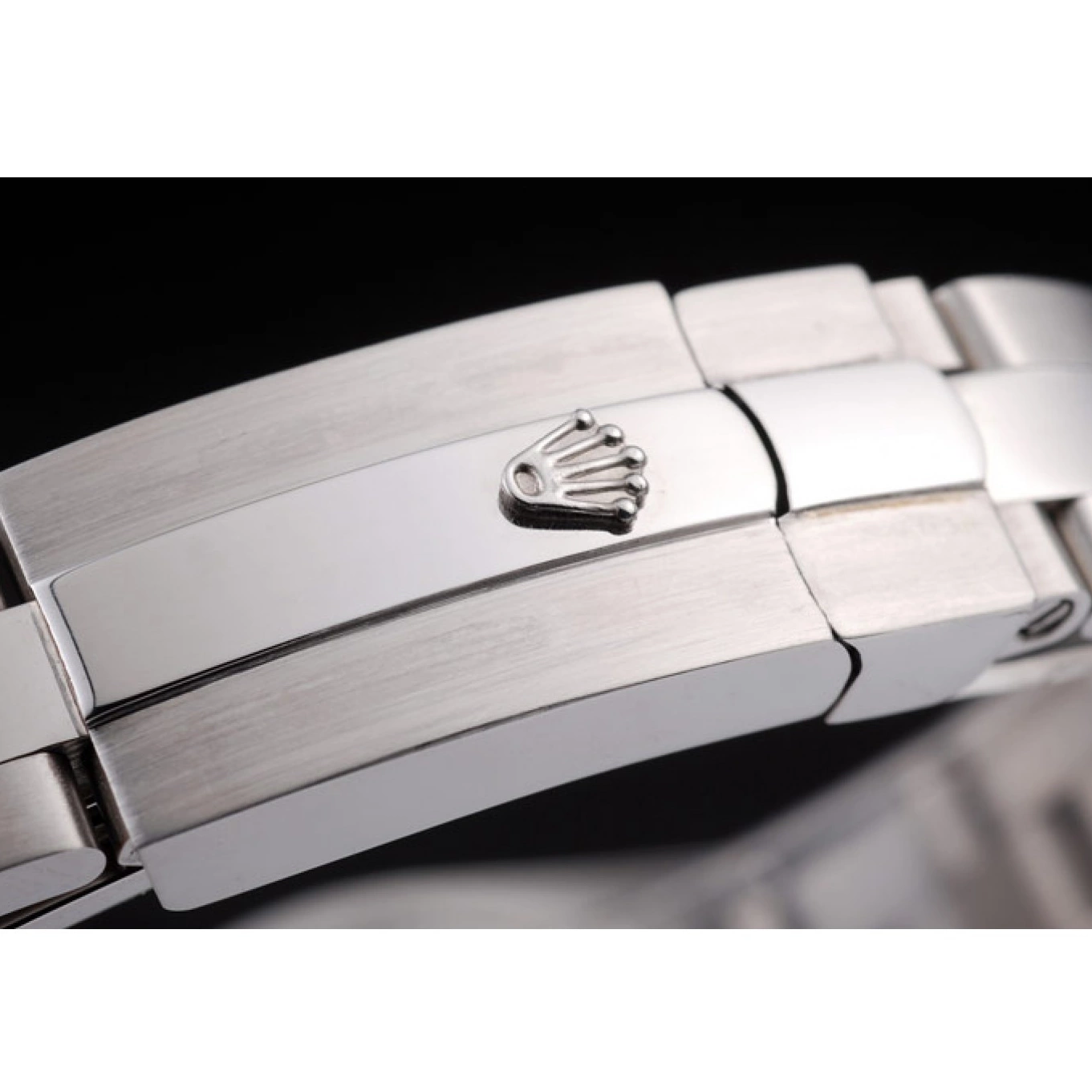 Aaa replica watch Explorer Dial Polished Stainless Steel Rolex Black 98089 0630